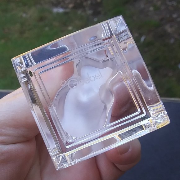 Goebel Lion Frosted Lead Crystal Figurine Paperweight very polished bottom - Picture 15 of 16